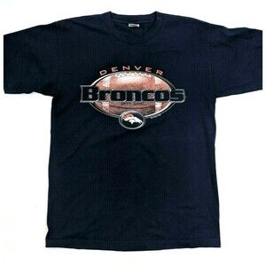 Vintage 90s Murina Denver Broncos NFL Football Tee‎ Mens L Made in USA